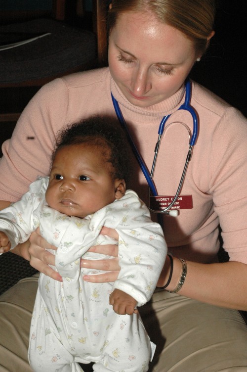 Women of Means Checking Babies